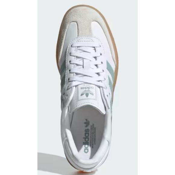 NEW ADIDAS ORIGINALS SAMBAE Women's 9 White/ Wonder Blue - Picture 3 of 12